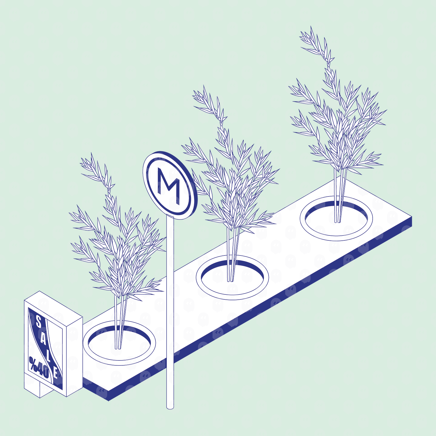 archade-axonometric-metro-station-sign-with-trees-vector-drawings
