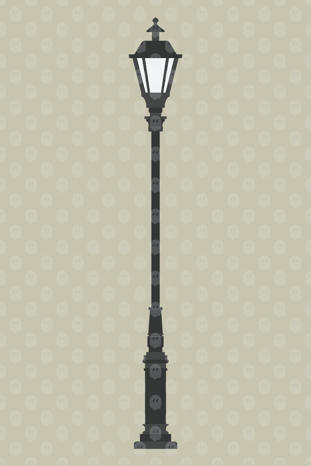 Archade Street Lamp Top View Vector Drawings