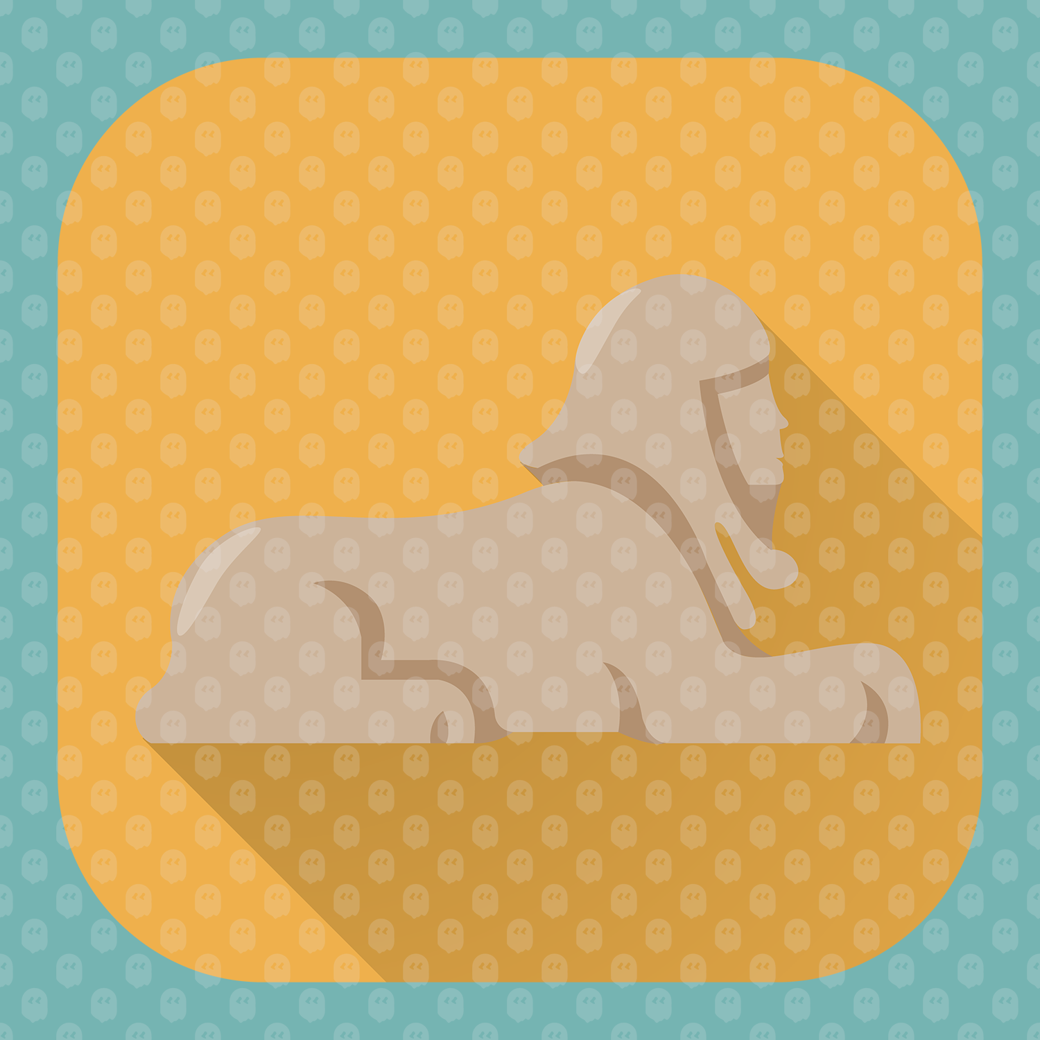 Archade Egypt Sphinx Icon Vector Drawings