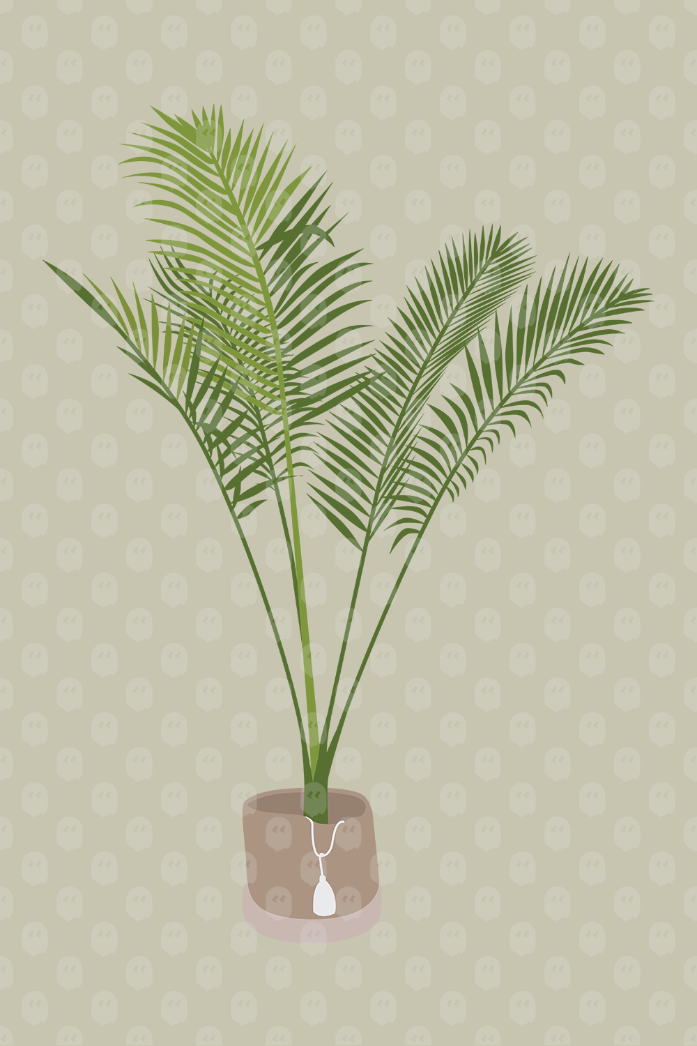 Archade Potted Palm Tree Vector Drawings