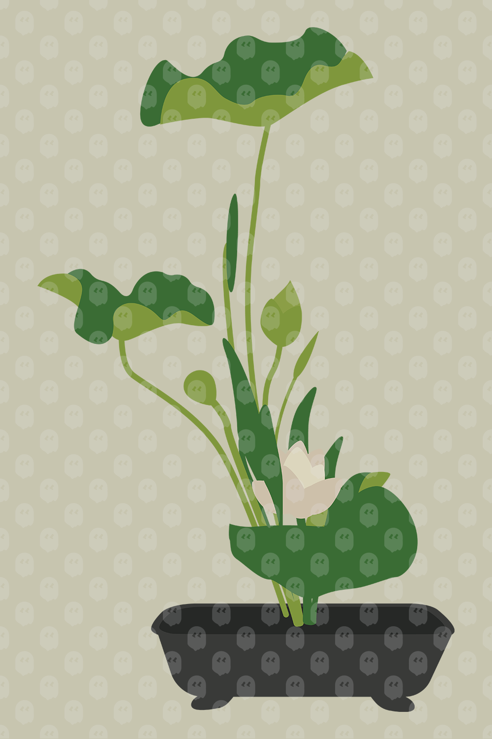 archade-lotus-plant-vector-drawings