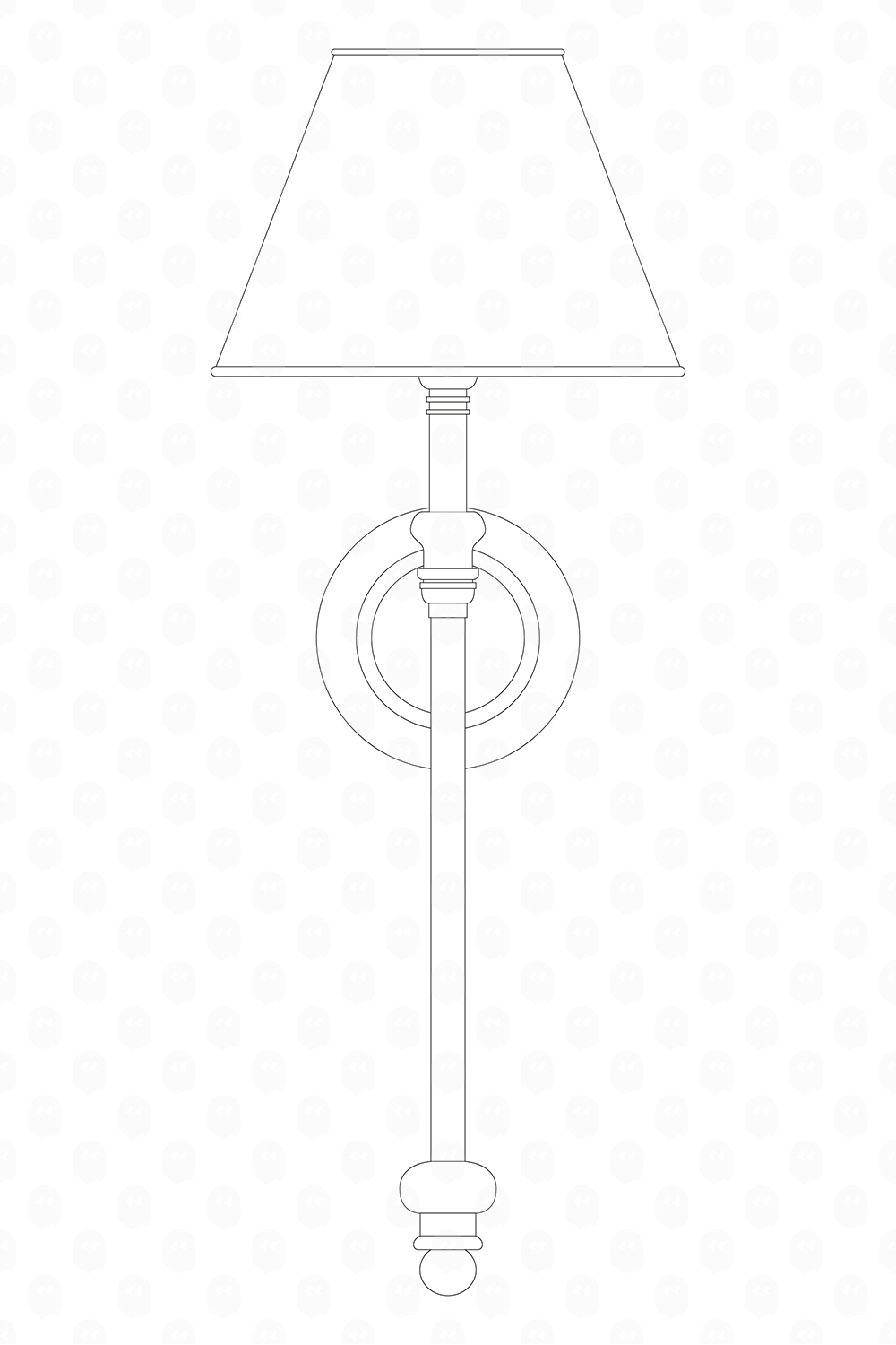 Archade A Single Wall Light CAD Drawings