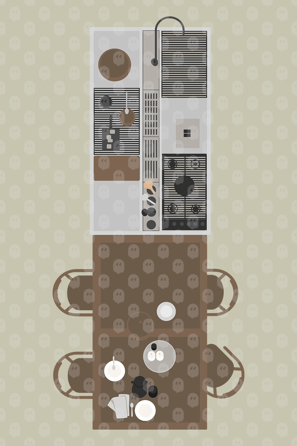Archade Neutral Kitchen Top View Vector Drawings archade-neutral-kitchen-top-view-vector-drawings