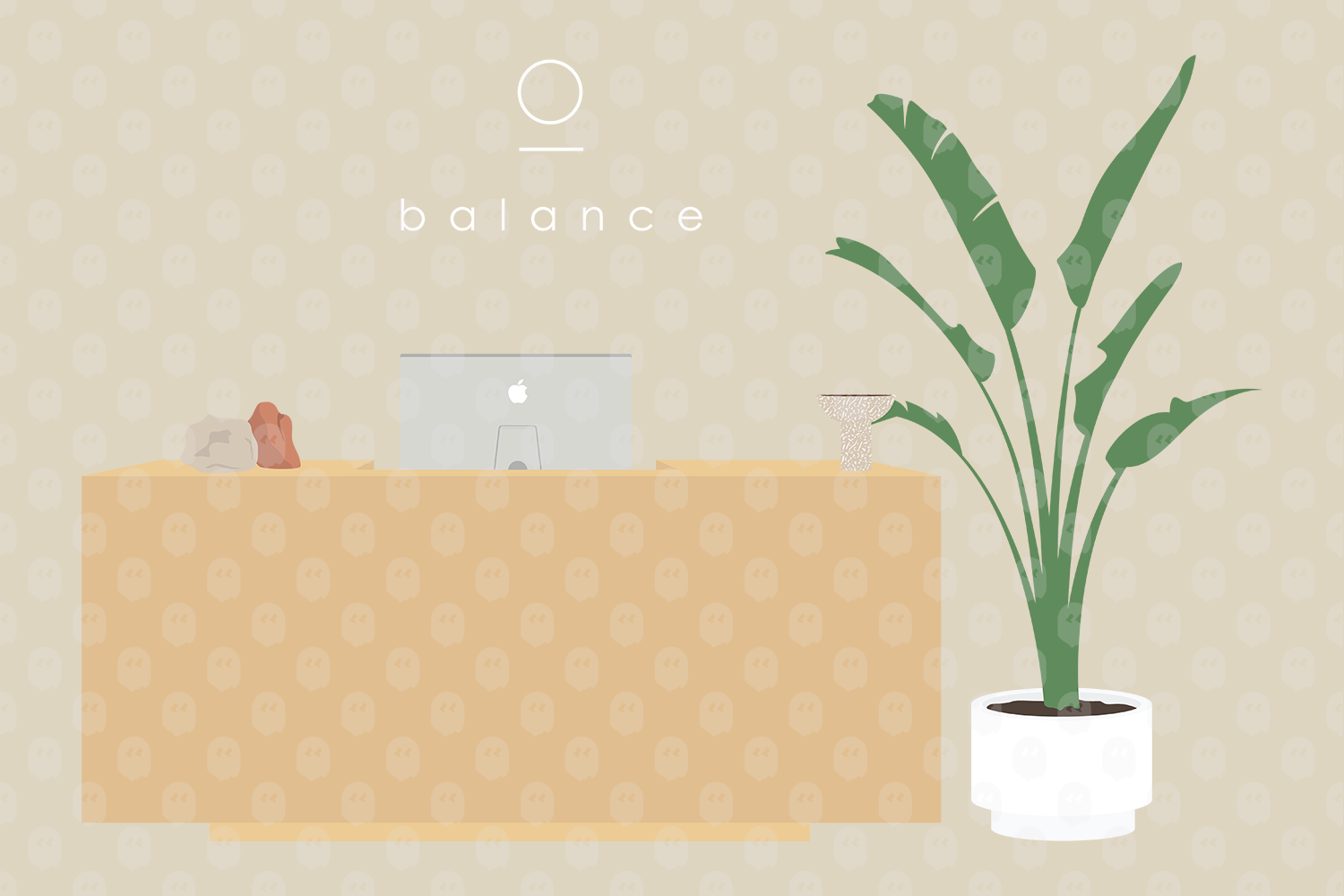 Archade Yoga Studio Front Desk Vector Drawings