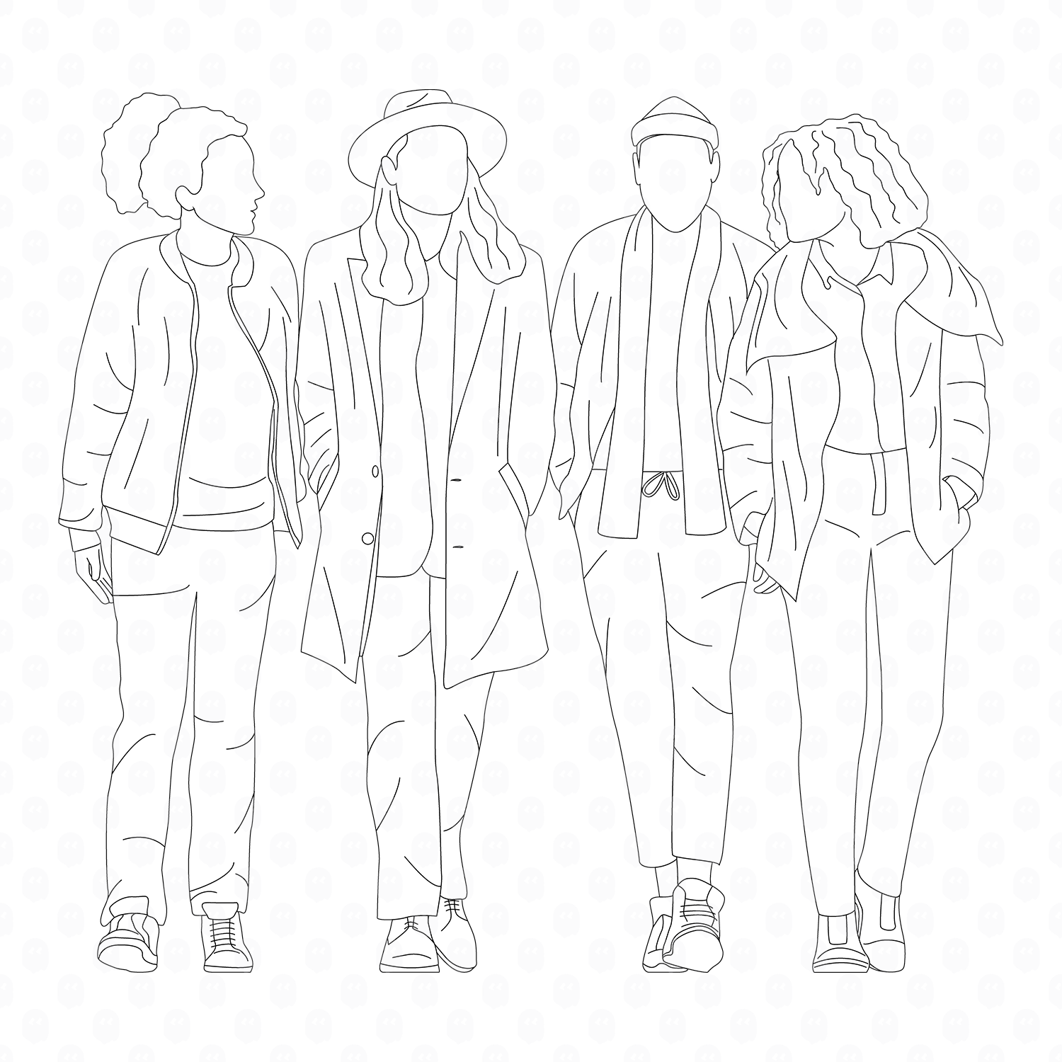 Archade | Cad People Walking Top View Vector Drawings