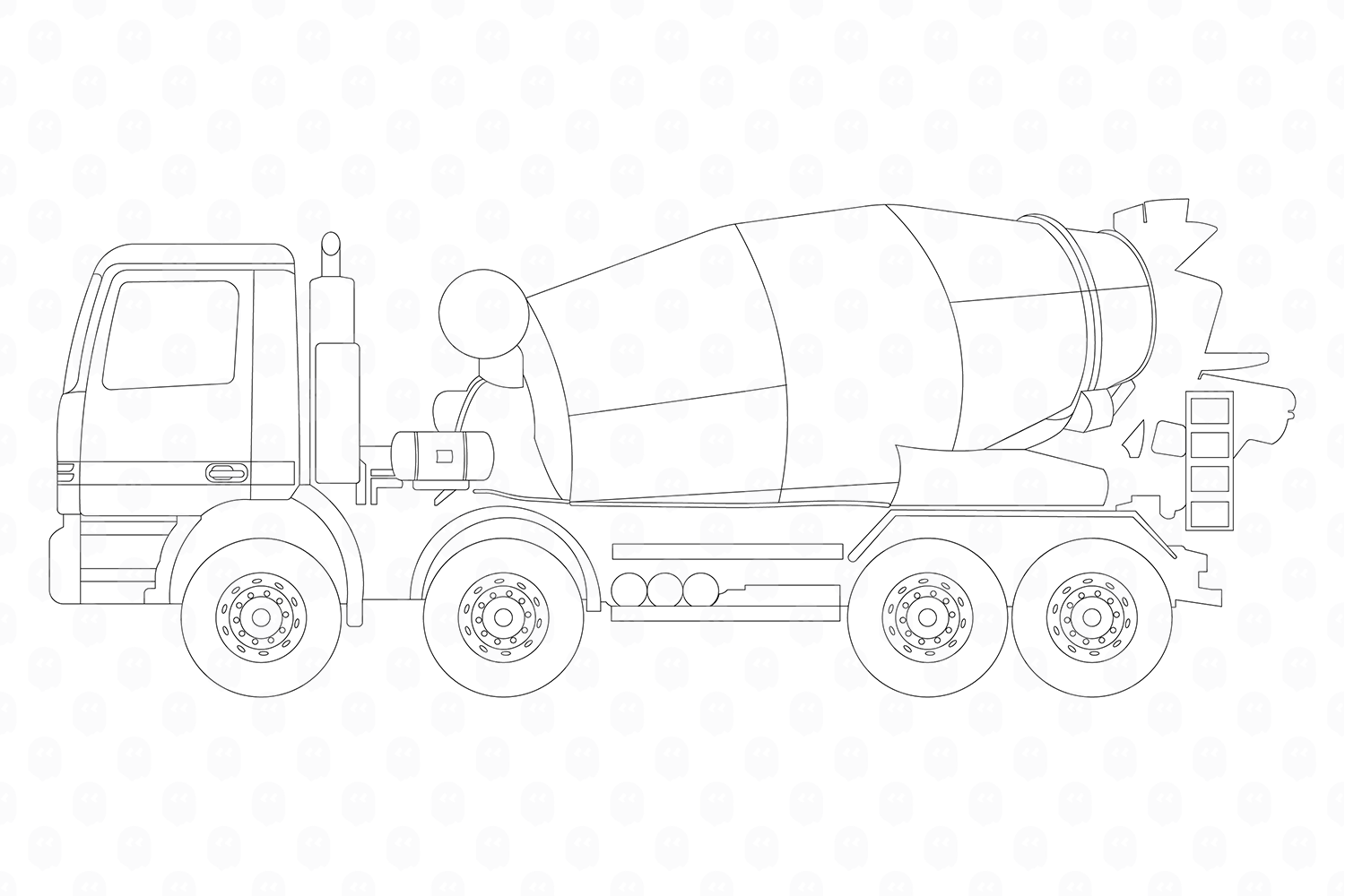 Archade A Concrete Mixer Truck CAD Drawings