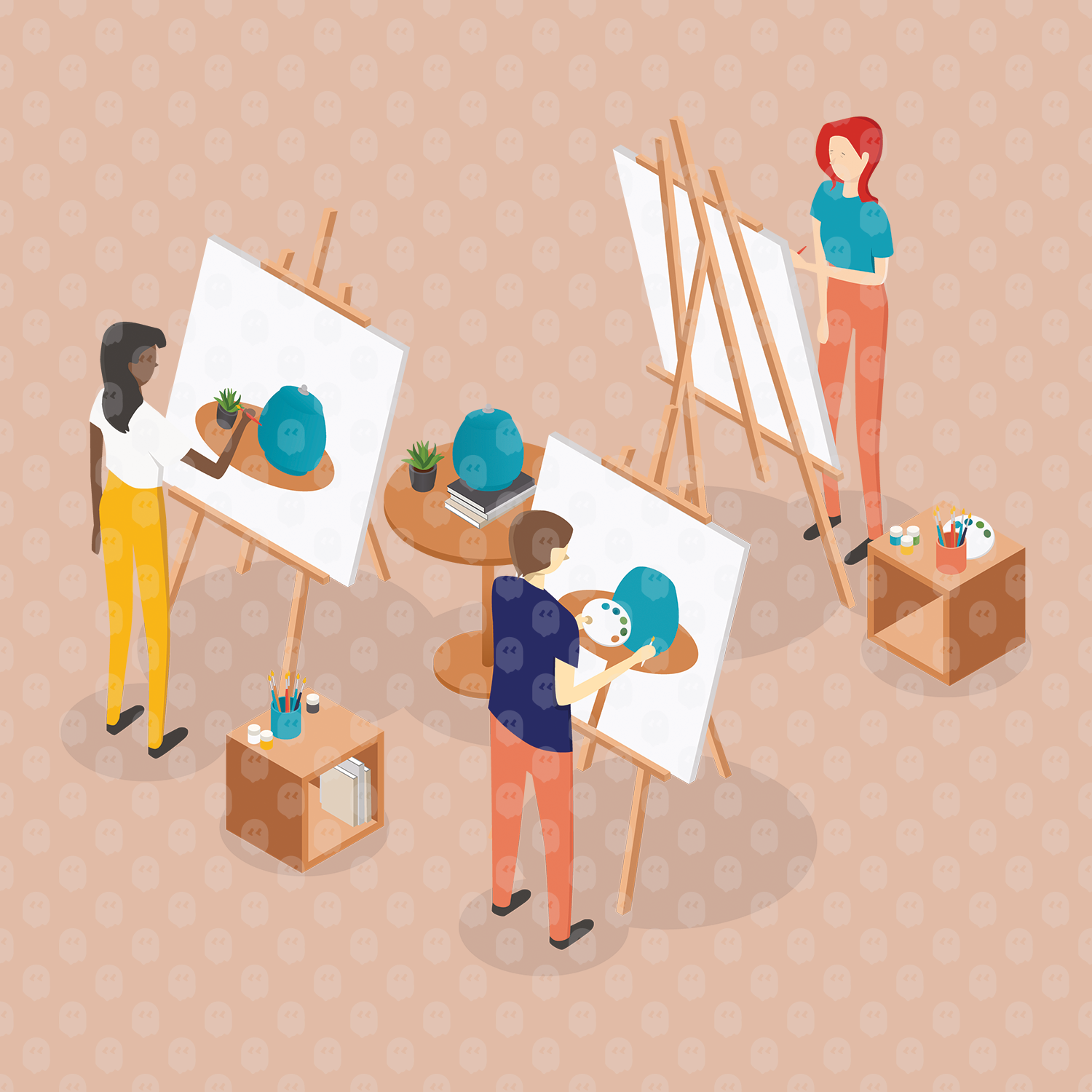 archade-axonometric-people-rehearsing-in-music-studio-vector-drawings