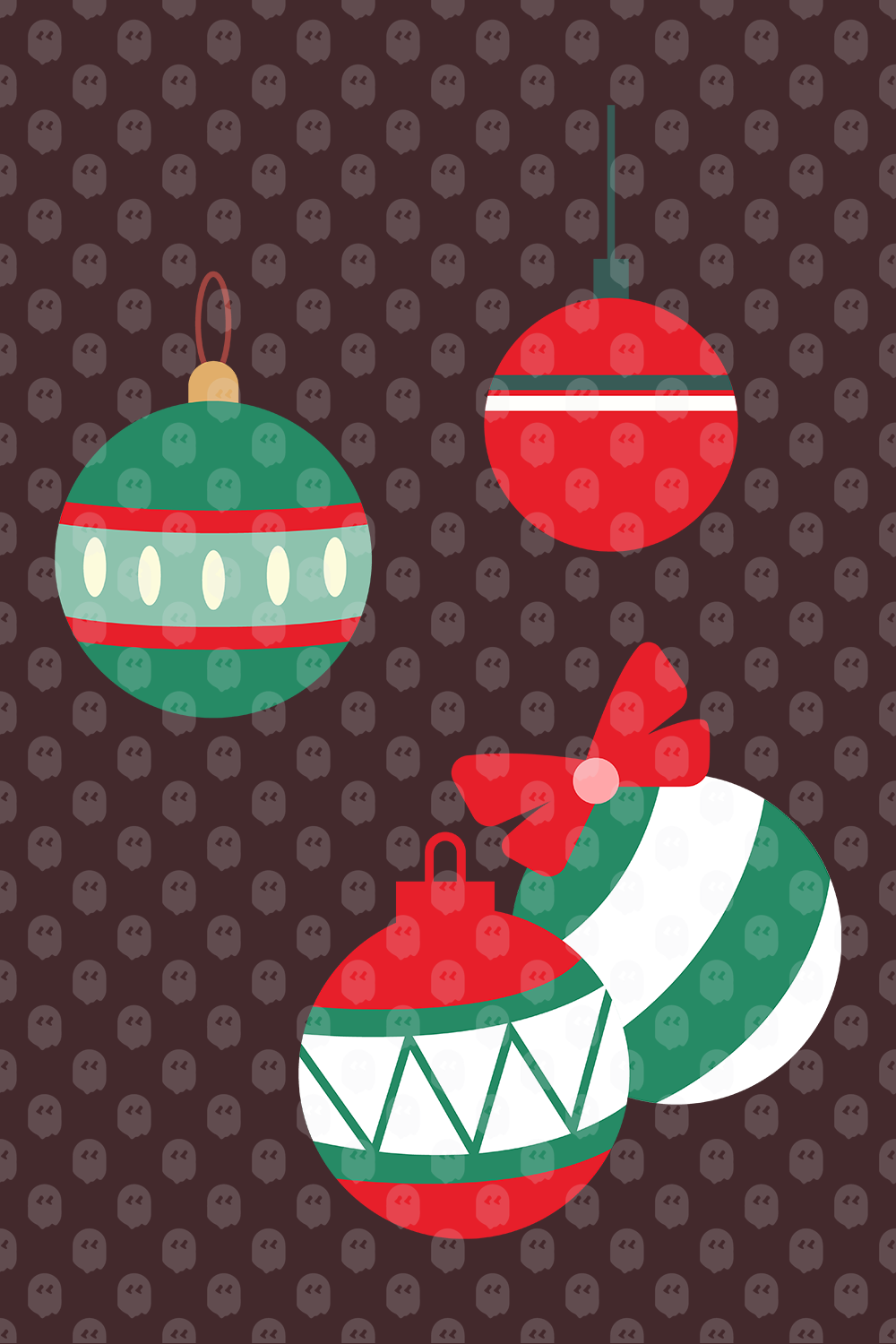 Archade Minimal Wooden Christmas Tree With Ornaments Vector Drawings