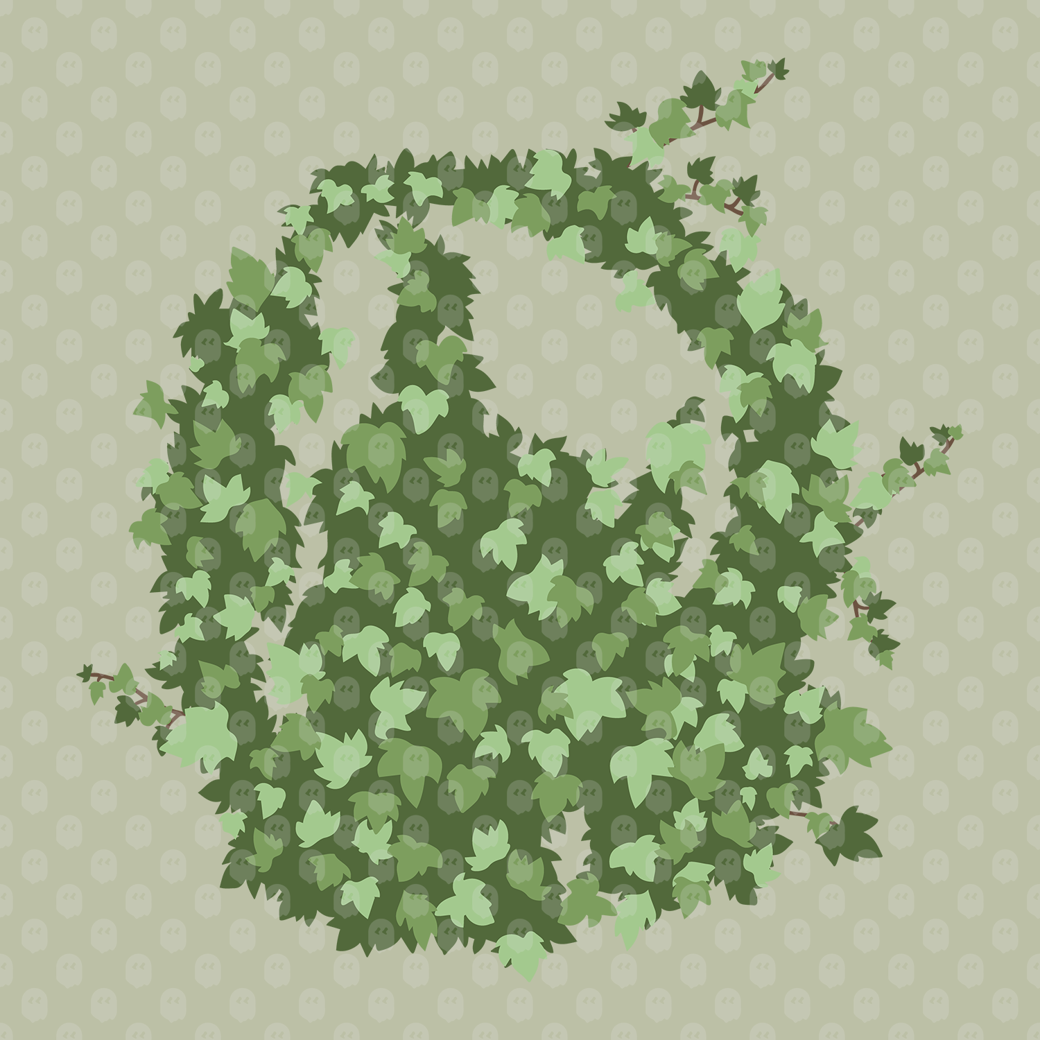 Archade Green Vine Plant Vector Drawings