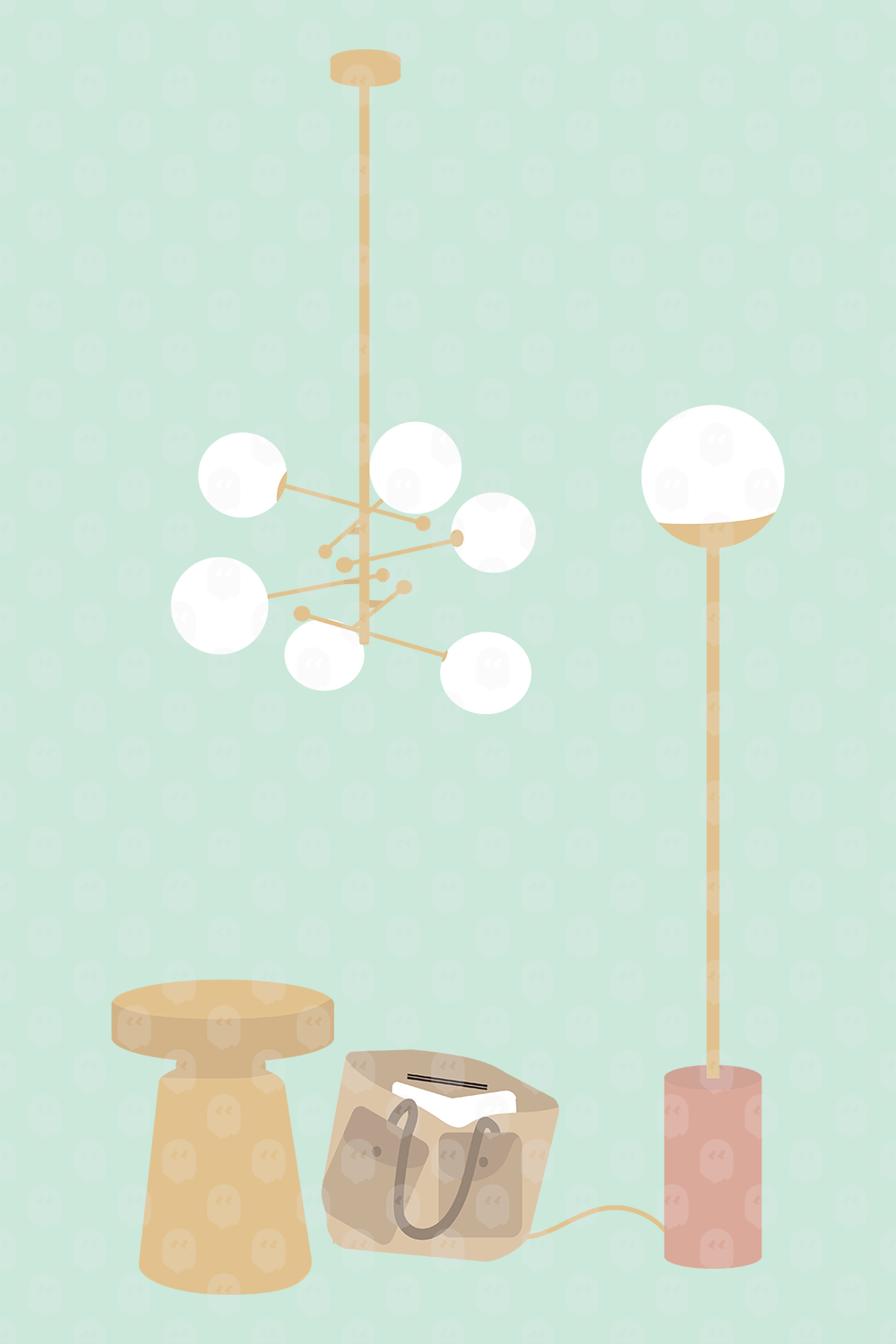 archade-living-room-lights-and-decoration-vector-drawings