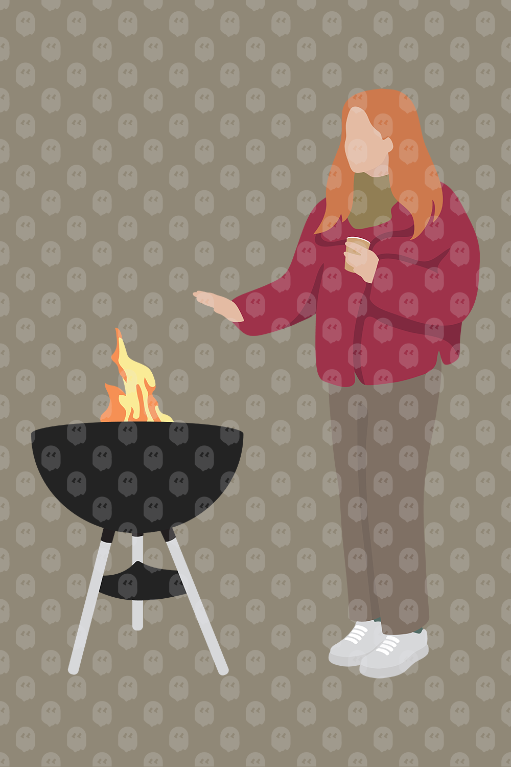 archade-a-woman-warming-next-to-fire-vector-drawings